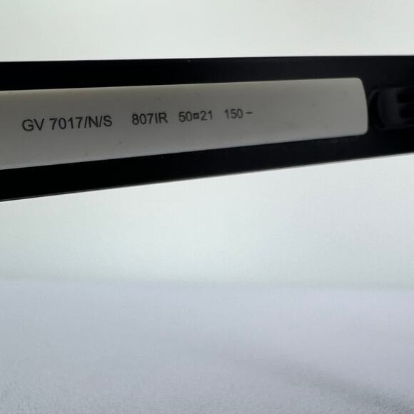 Givenchy GV 7017/N/S 807IR Black Lens / Black & White Frame Sunglasses - NO LENS - Picture 7 of 11
